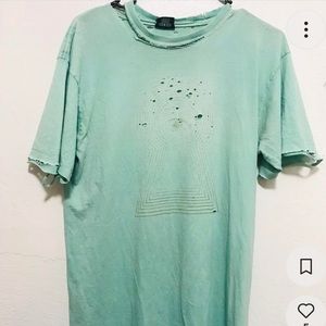 Soft thin Distressed Stussy t-shirt with holes